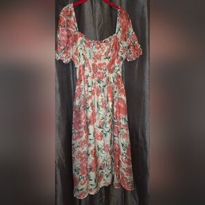 Floral Puff Sleeve Dress